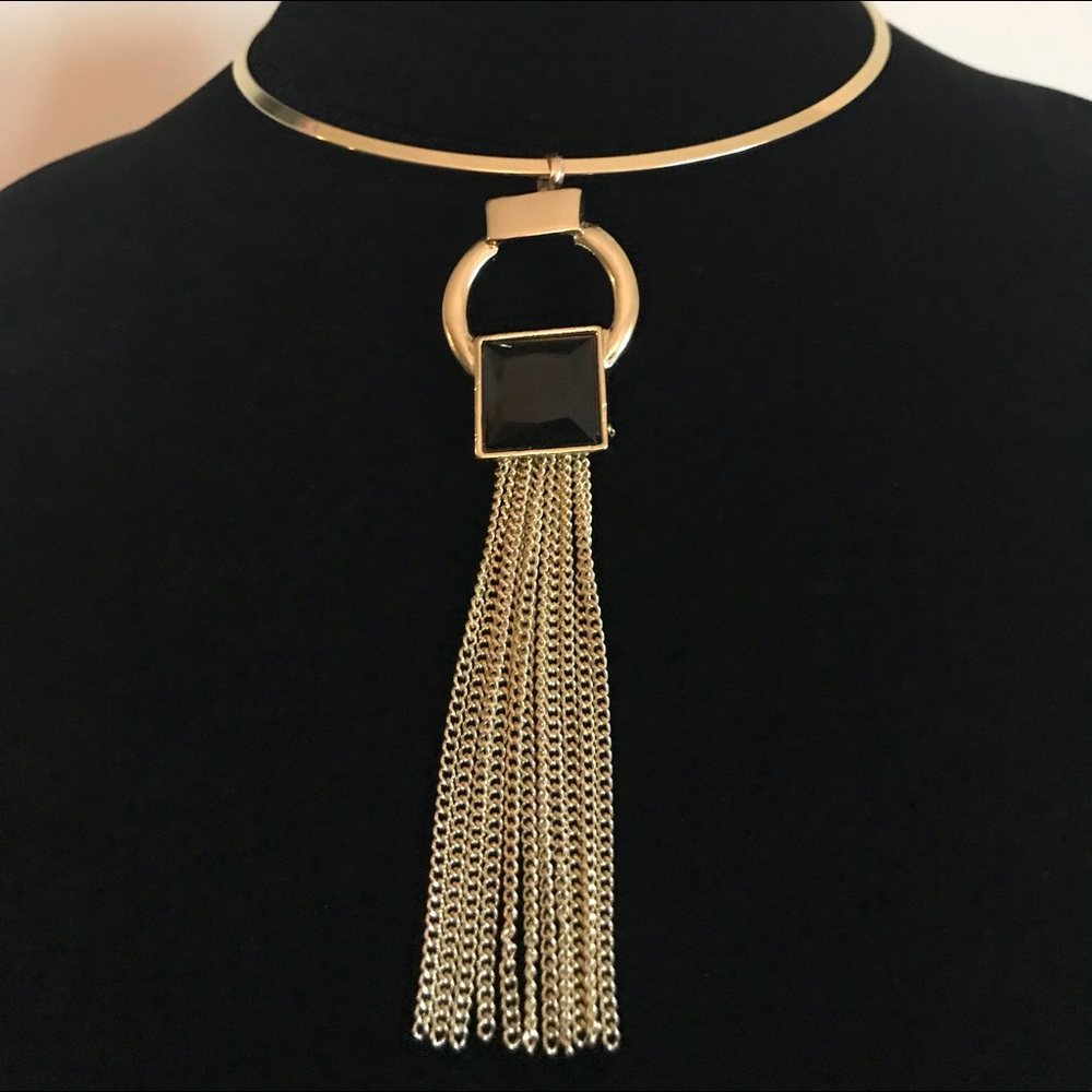 Tassel Free Statement Chocker Necklace - image 1